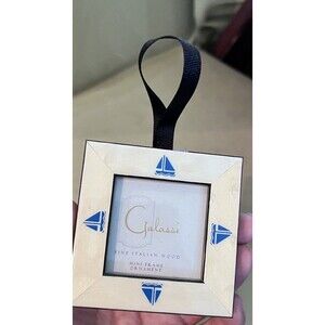 Galassi Photo Frame Fine Italian Wood  Handcrafted USA Wallet Size Mini Ornament
